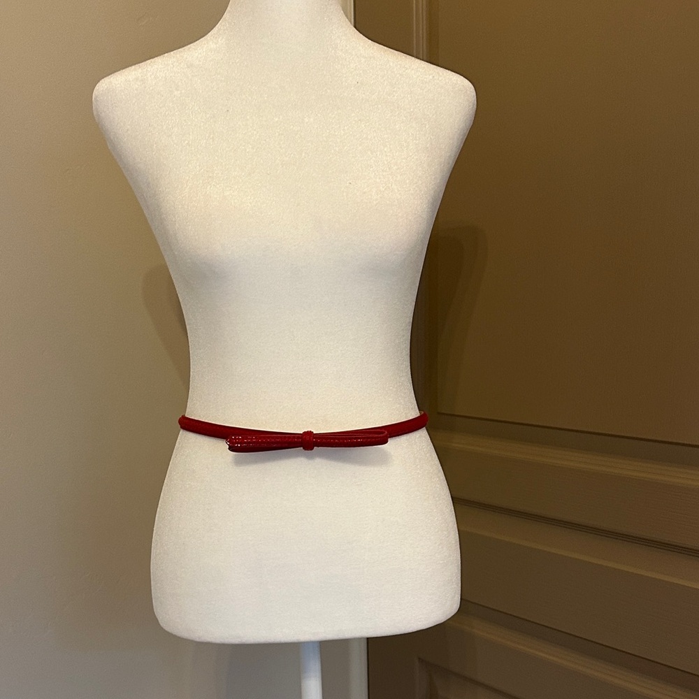 White House Black Market Red Bow Belt